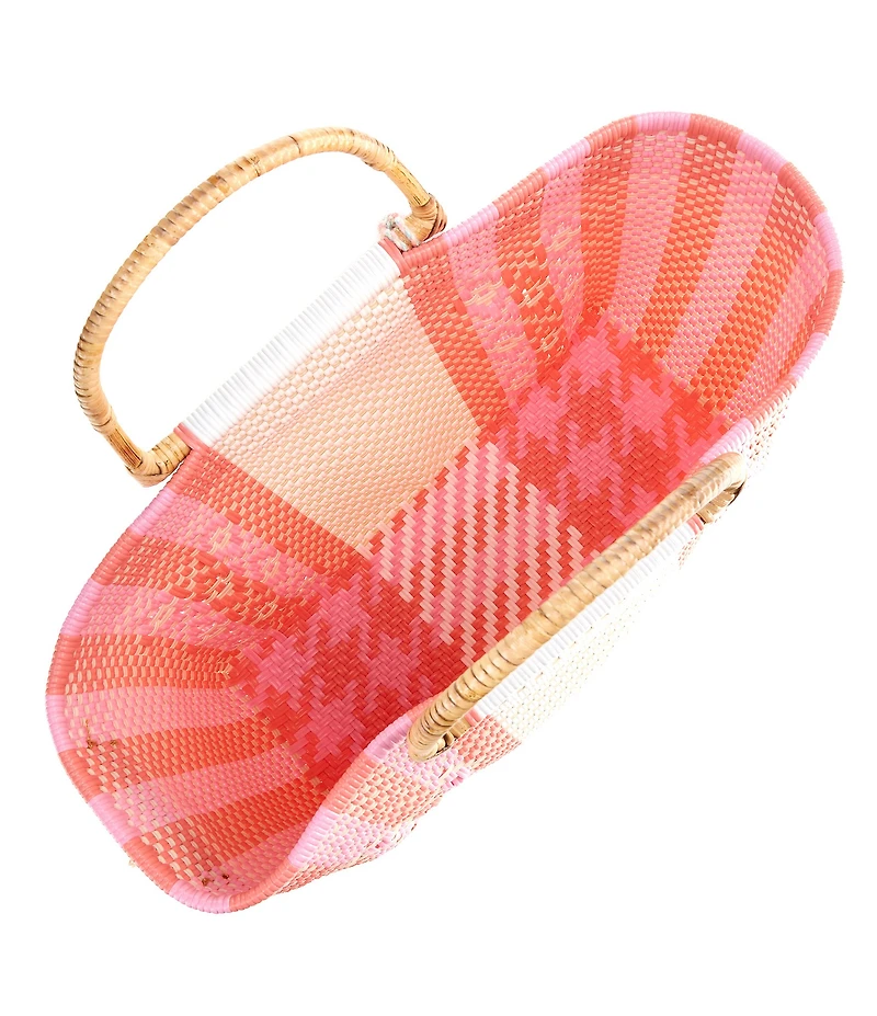 Squeeze De Citron Bamboo Handle Sunrise Peach Tote