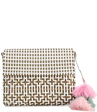 Squeeze De Citron Preppy Tile Gold Clutch Bag