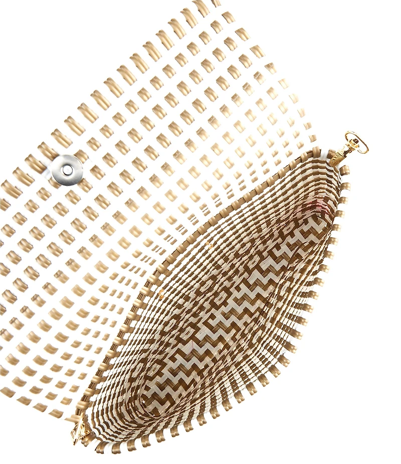 Squeeze De Citron Preppy Tile Gold Clutch Bag