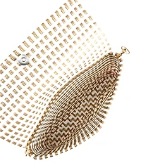 Squeeze De Citron Preppy Tile Gold Clutch Bag