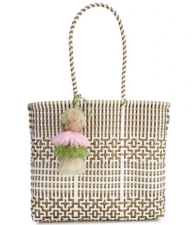 Squeeze De Citron Preppy Tile Gold Medium Tote Bag