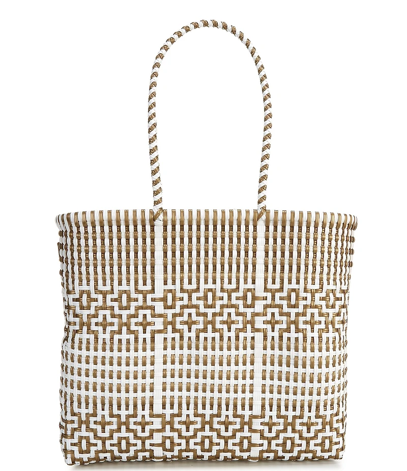 Squeeze De Citron Preppy Tile Gold Medium Tote Bag