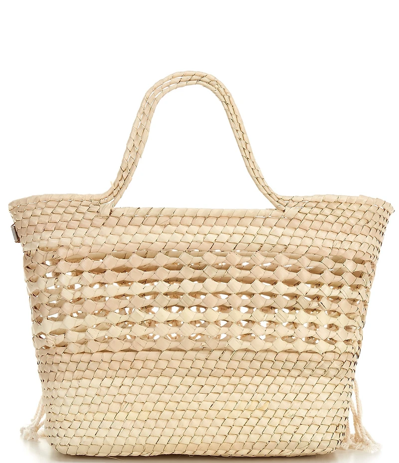 Squeeze De Citron Resort Macrame Palm Bell Handle Tote Bag