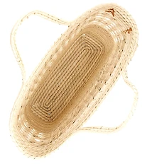 Squeeze De Citron Resort Macrame Palm Bell Handle Tote Bag