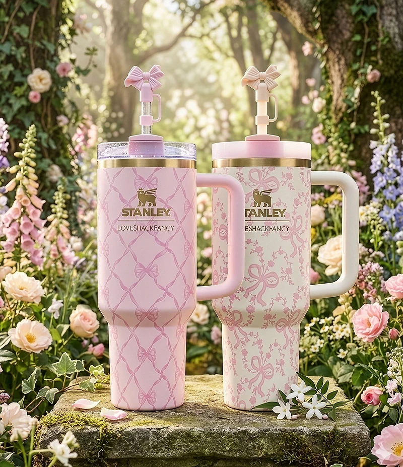 Stanley x LoveShackFancy Coquette Bow Chantilly Quencher H2.0 FlowState™ Tumbler, 40 oz.