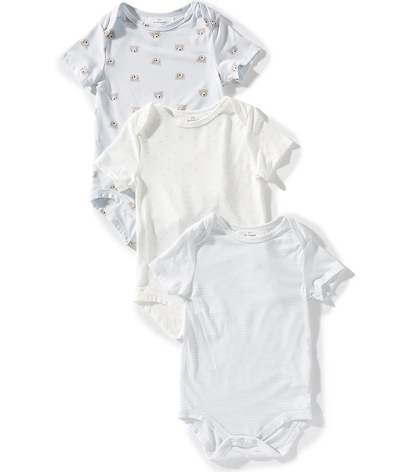 Starting Out Baby Boys Bear Print 3 Pack Bodysuits