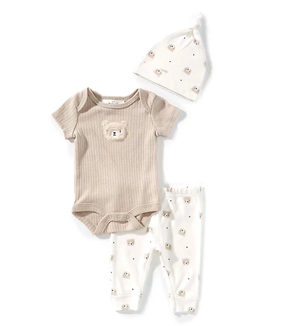 Starting Out Baby Boys Bear Short Sleeve Bodysuit & Pants 3-Piece Set