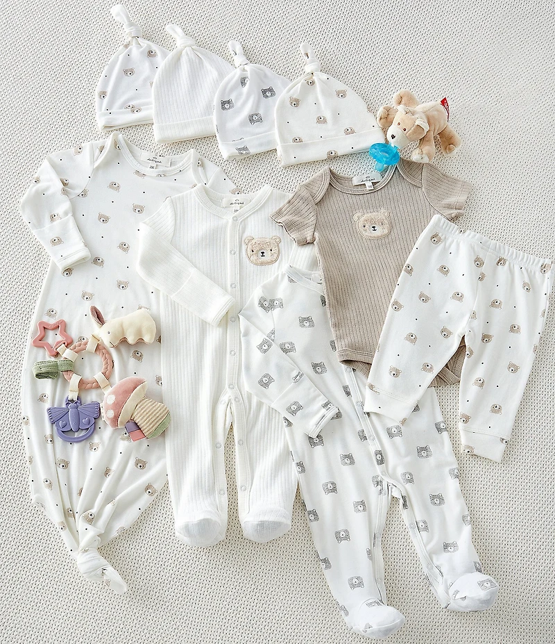 Starting Out Baby Boys Bear Short Sleeve Bodysuit & Pants 3-Piece Set
