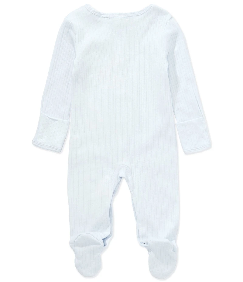 Starting Out Baby Boys Long-Sleeve Bear Pocket Footie Coverall