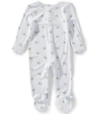 Starting Out Baby Boys Long Sleeve Footie Bear Coverall & Knot Hat 2-Piece Set Bear Footed