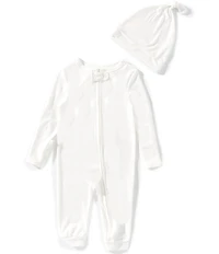 Starting Out Baby Boys Long Sleeve Star Print Coverall & Knot Hat Set