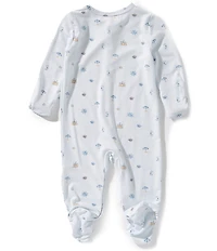 Starting Out Baby Boys Long Sleeve Nautical Print Footed Coverall