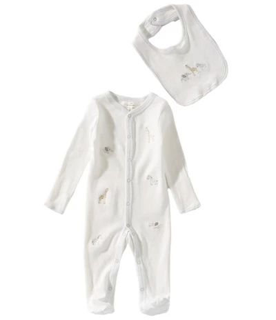 Starting Out Baby Boys Round Neck Long Sleeve Animals Footed Coverall