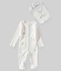 Starting Out Baby Boys Round Neck Long Sleeve Animals Footed Coverall