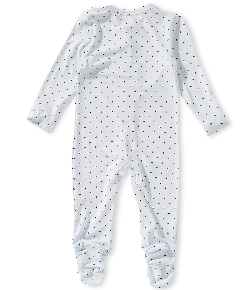 Starting Out Baby Boys Long Sleeve Star Print Footed Coverall & Hat Set
