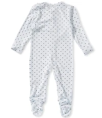 Starting Out Baby Boys Long Sleeve Star Print Footed Coverall & Hat Set