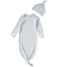 Starting Out Baby Boys Long Sleeve Star Print Sleep Gown & Hat Set