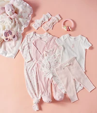 Starting Out Baby Girls Ballet Short Sleeve Bodysuit & Pants 3-Piece Set
