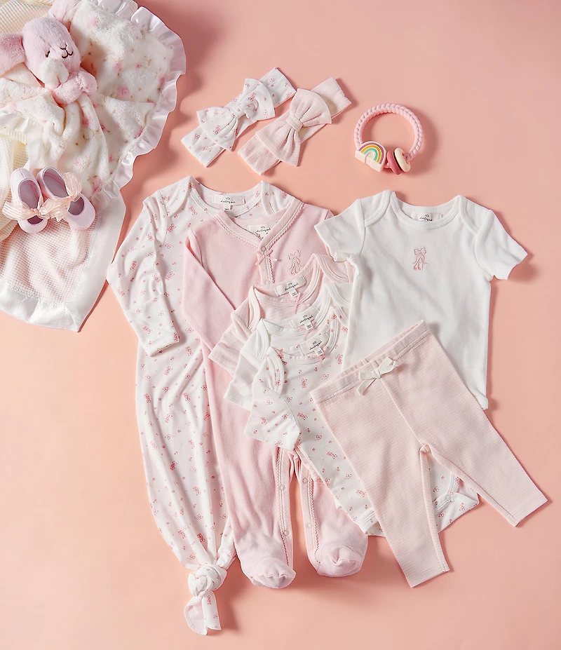 Starting Out Baby Girls Ballet Short Sleeve Bodysuit & Pants 3-Piece Set