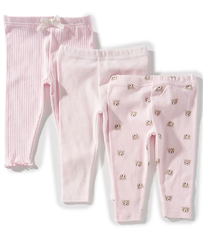 Starting Out Baby Girls Bear Pants 3-Pack Set