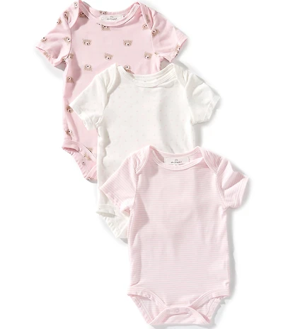 Starting Out Baby Girls Bear Print 3 Pack Bodysuits