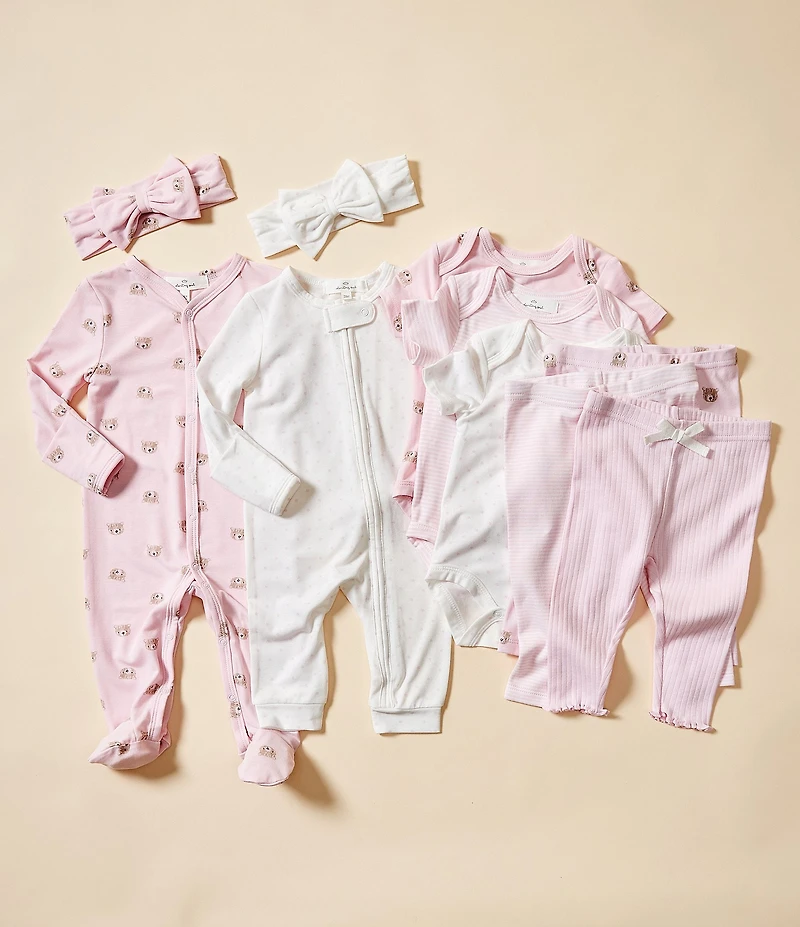 Starting Out Baby Girls Bear Print 3 Pack Bodysuits
