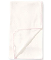 Starting Out Baby Girls Cotton Elephant Applique Polka Dot Swaddle Blanket