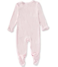 Starting Out Baby Girls Cotton Round Neck Long Sleeve Embroidered Animals Coverall