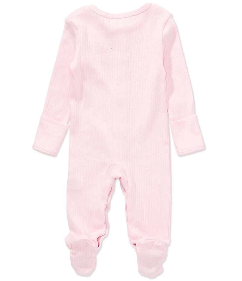 Starting Out Baby Girls Long-Sleeve Bear Pocket Footie Coverall