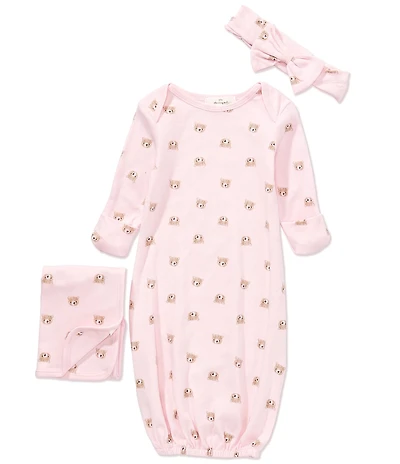 Starting Out Baby Girls Long Sleeve Bear Print Gown