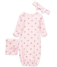 Starting Out Baby Girls Long Sleeve Bear Print Gown