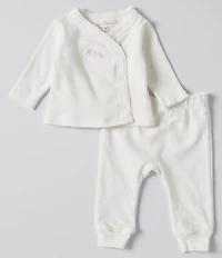 Starting Out Baby Girls Elephant Wrap Long Sleeve Kimono Set