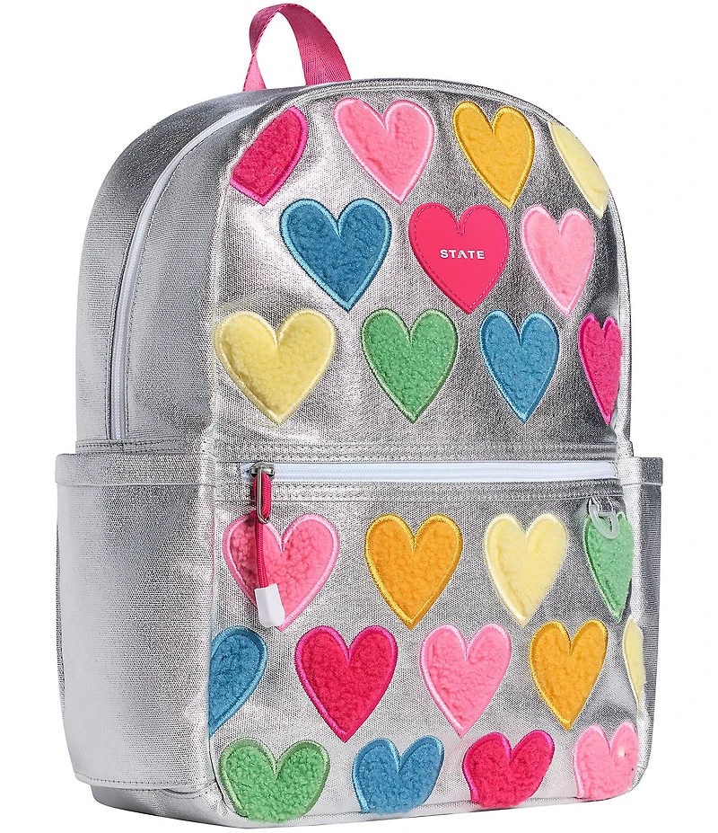 STATE Bags Kane Double Pocket Happy Fuzzy Hearts Backpack