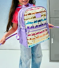 STATE Bags Kane Double Pocket Lilac Quilted Sequins Backpack