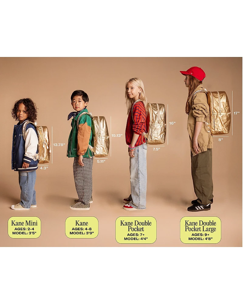 STATE Bags Kids Kane Gold Double Pocket Large Backpack