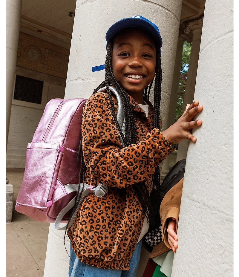STATE Bags Kids Kane Pink/Silver Double Pocket Large Backpack