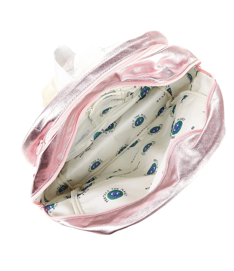 STATE Bags Kids Kane Pink/Silver Double Pocket Backpack