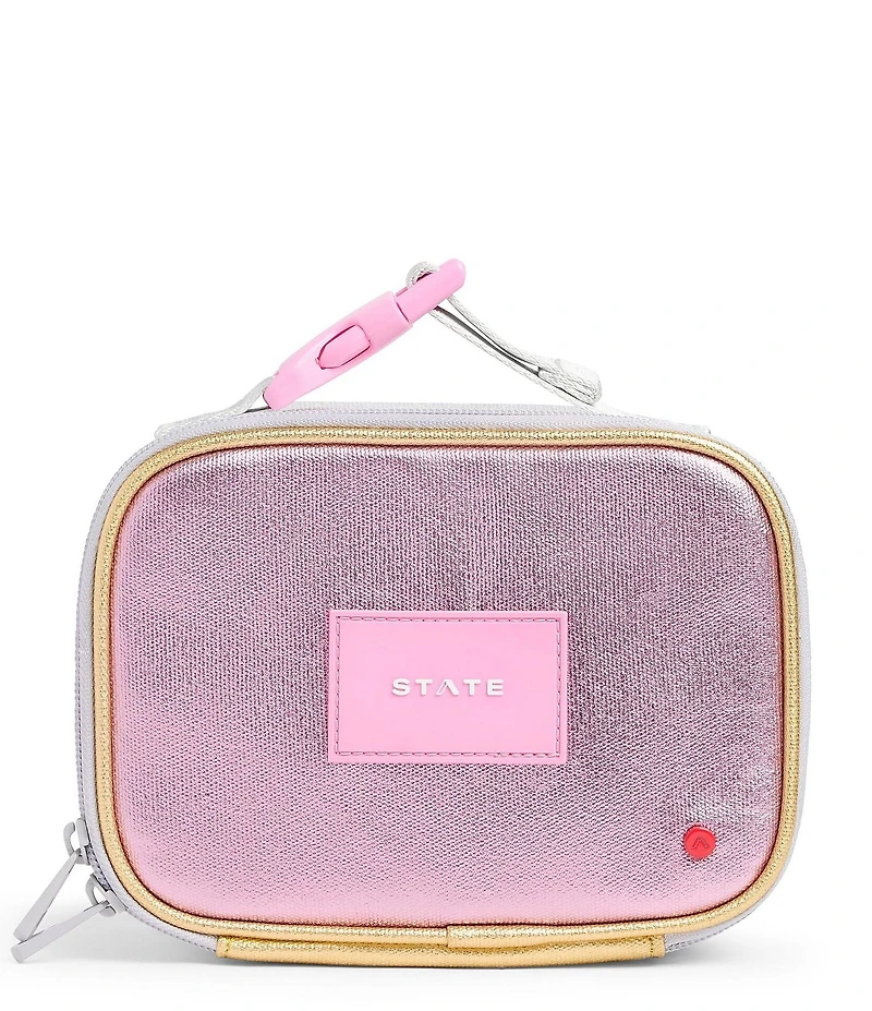 STATE Bags Kids Rodgers Pink/Silver Lunch Box