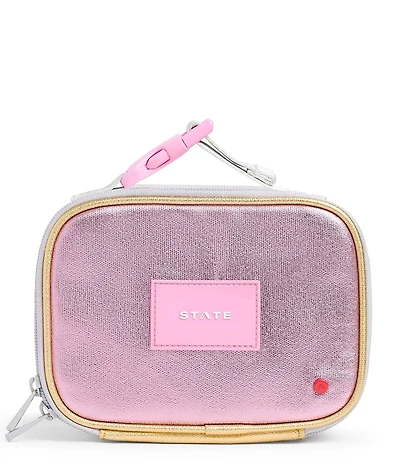 STATE Bags Kids Rodgers Pink/Silver Lunch Box