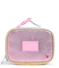STATE Bags Kids Rodgers Pink/Silver Lunch Box