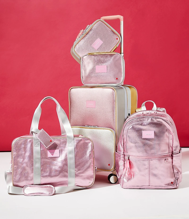 STATE Bags Kids Rodgers Pink/Silver Lunch Box