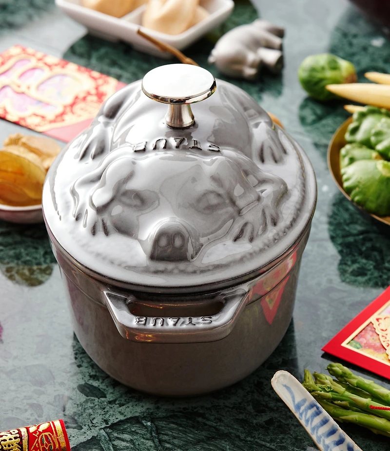 Staub Cast Iron 1.1-Qt. Oval Pig Dutch Oven