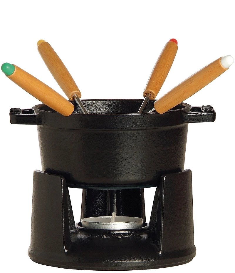Staub Cast Iron Mini Chocolate Fondue Sets
