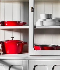 Staub Cast Iron Set 4-Piece Stackable Space-Saving Cookware Set