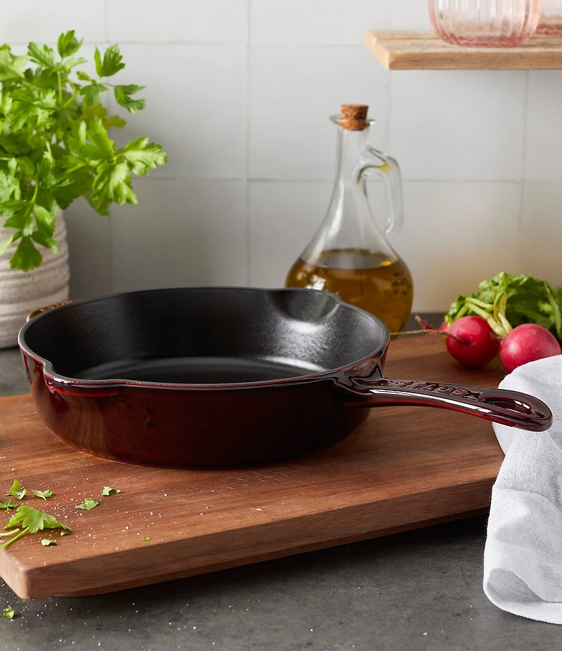 Staub Cast Iron Traditional Deep Skillet - 8.5#double;