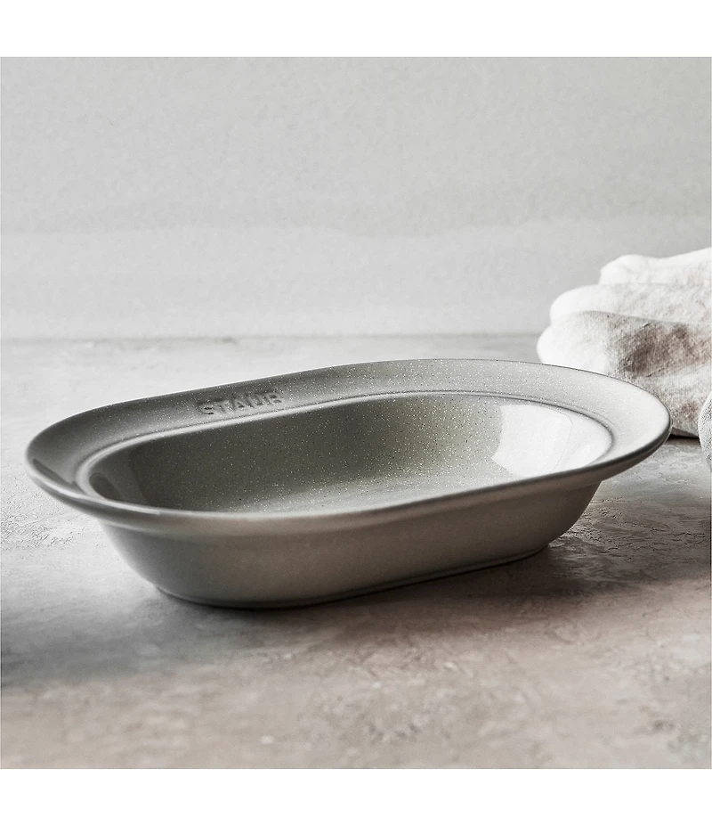 Staub Ceramic Dinnerware Oval Serving Dish, 10#double;