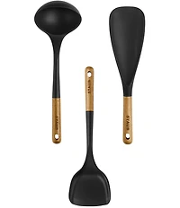 Staub Silicone with Wood Handle 3-Piece Cooking Utensil Set