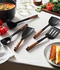 Staub Silicone Wood Handle Cooking Utensils, Set of 5