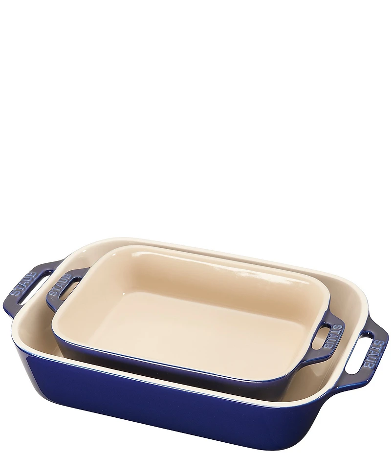 Staub Stoneware 2-Piece Rectangular Baking Dish Set