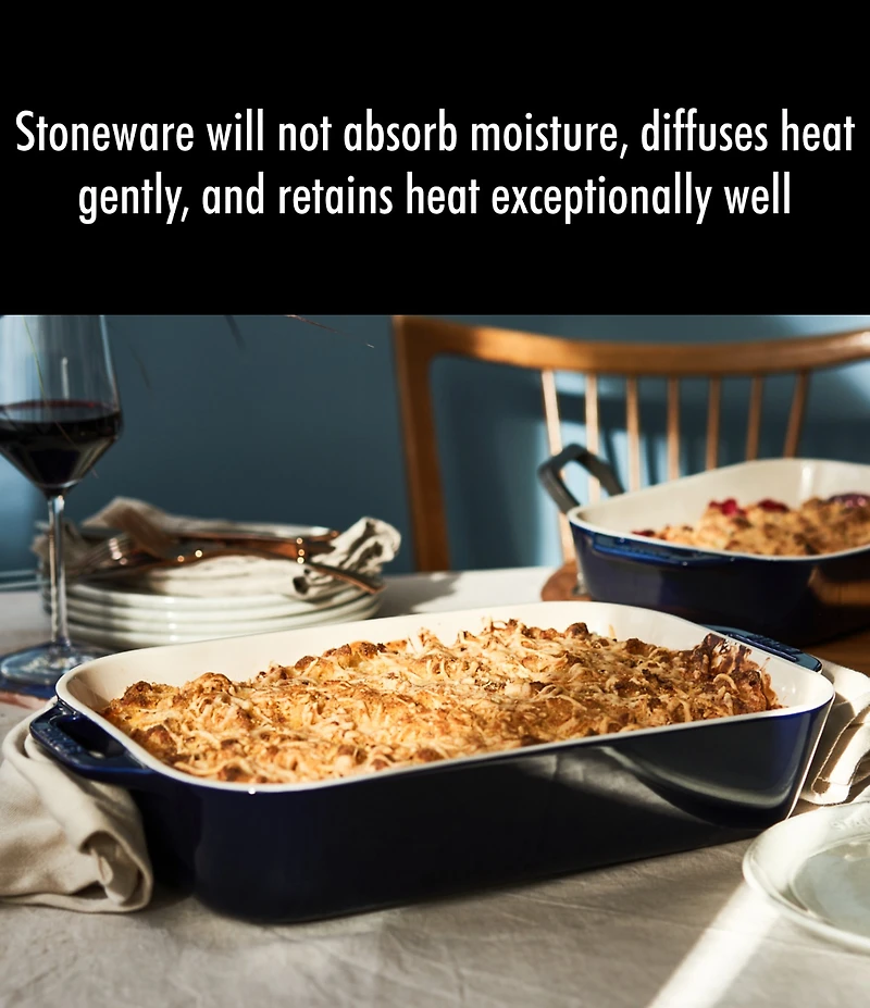 Staub Stoneware 2-Piece Rectangular Baking Dish Set